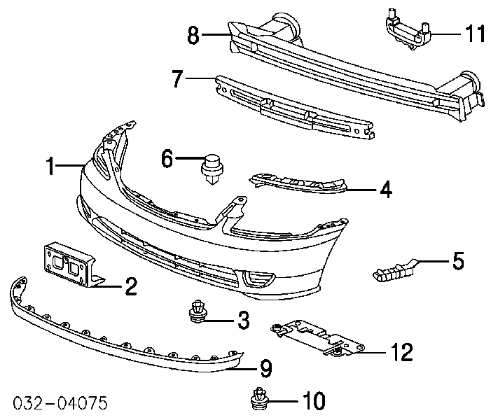 382807-3 Polcar refuerzo parachoque delantero