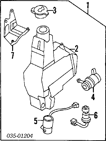 Depósito del agua de lavado, lavado de parabrisas para Mazda 626 (GD)