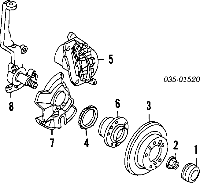 Tubo flexible de frenos delantero izquierdo para Mazda 929 (HC)