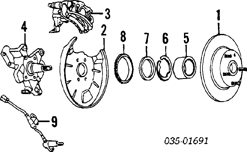 Cojinete de rueda trasero G23826151 Mazda