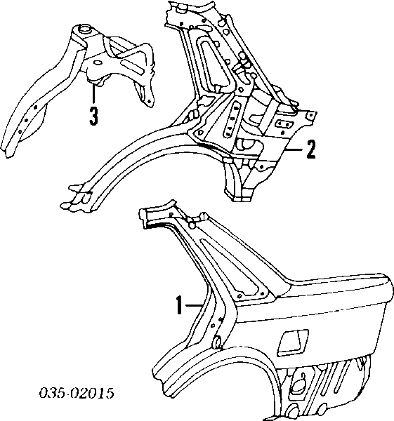 Guardabarros trasero izquierdo para Mazda 626 (GD)