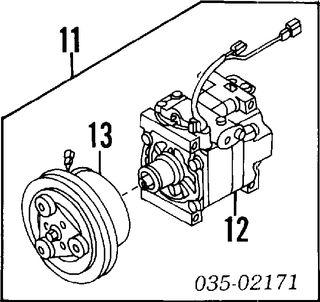 T00661L10 Mazda acoplamiento magnético, compresor del aire acondicionado