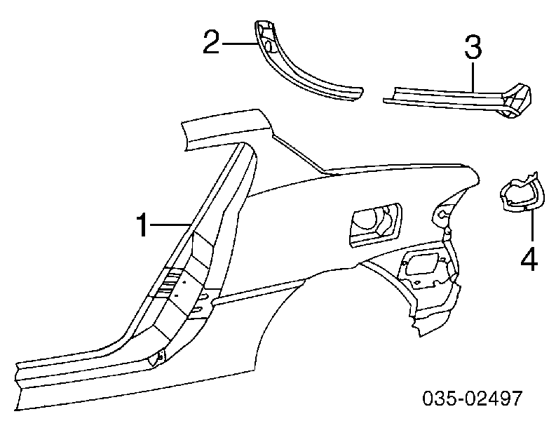 Guardabarros trasero izquierdo para Mazda MX-3 (EC)