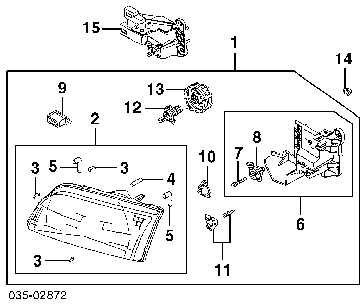 GD8A51040A Mazda faro izquierdo