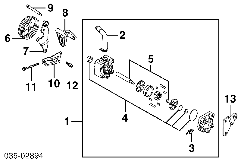 Kit de reparación, bomba hidráulica (dirección) para Mazda Premacy (CP)