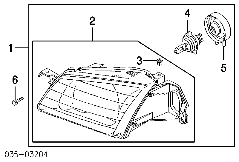 BJ0E51030A Mazda faro derecho