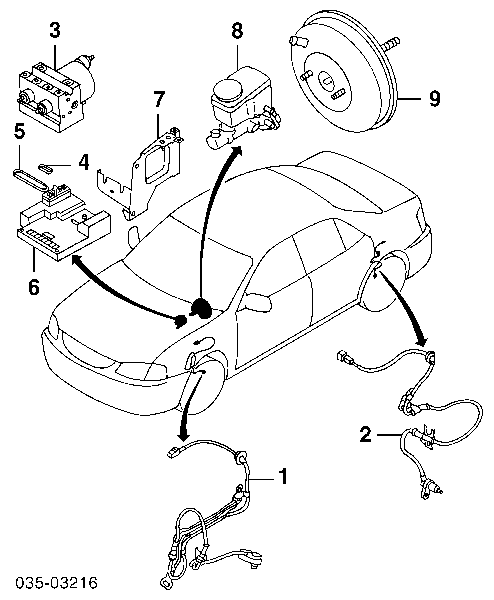Cilindro principal de freno para Mazda 323 (BJ)