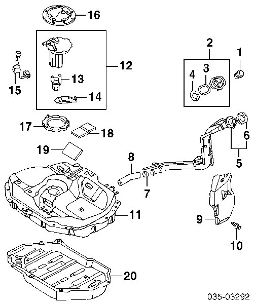 Sensor de nivel de combustible para Mazda 323 (BJ)