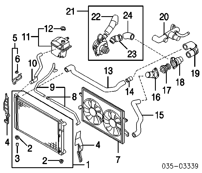 Rodete ventilador, refrigeración de motor izquierdo para Mazda 6 (GH)