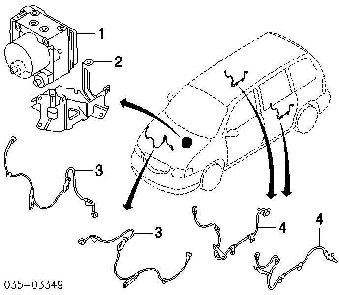 30950 ABS sensor abs delantero derecho