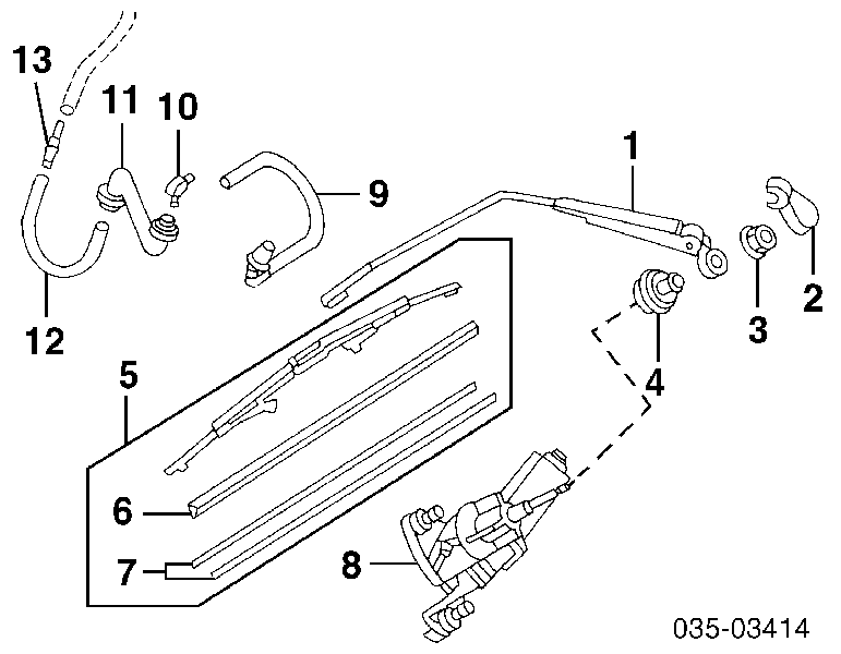 LC6467330 Mazda limpiaparabrisas de luna trasera