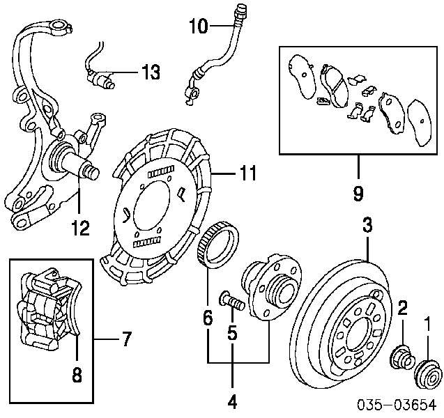 G14V26471 Mazda sensor abs trasero