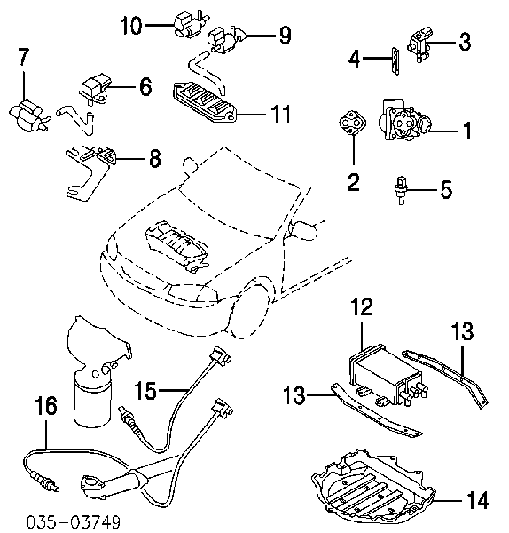 Transductor presión, turbocompresor para Mazda 323 (BJ)
