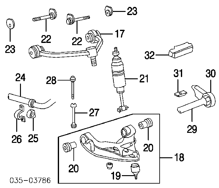 Rótula inferior de suspensión SB1642 555