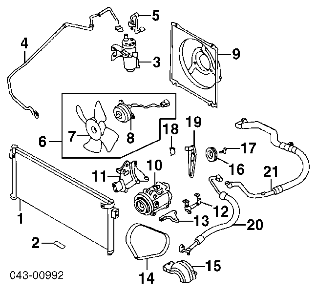 Receptor-secador del aire acondicionado 9213177J00 Nissan