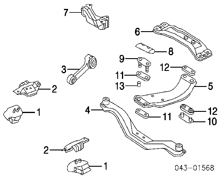 Almoahada (Soporte) Del Motor Izquierda / Derecha 41022FA092 Subaru