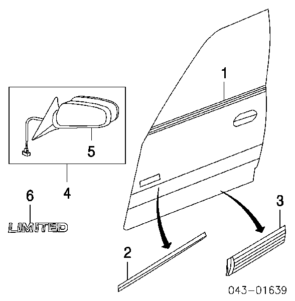 Espejo retrovisor derecho FP6712M02 FPS