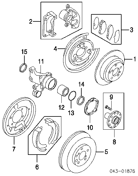 26696FE040 Subaru pastillas de freno traseras