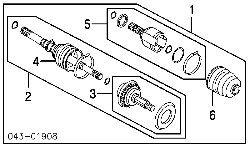 28392SA010 Subaru junta homocinética interior delantera