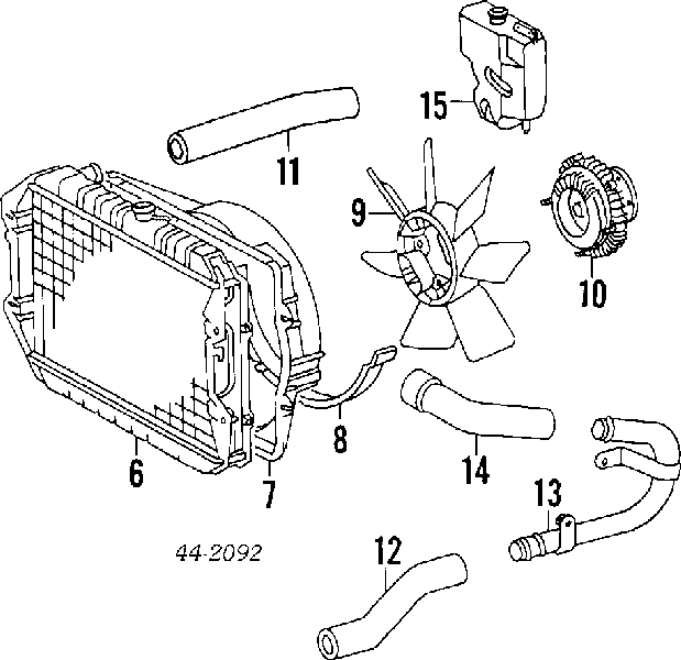 Ventilador, refrigeración del motor para Toyota Hiace (H5)