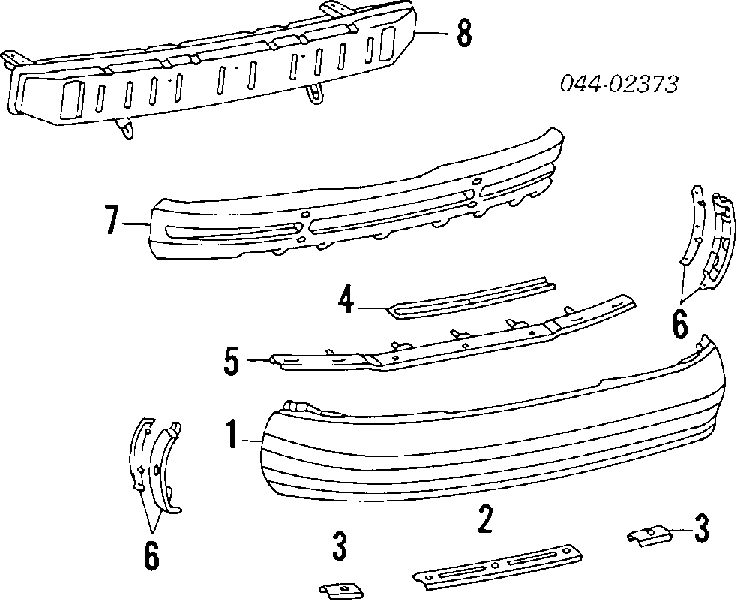 5215920921 Toyota parachoques trasero