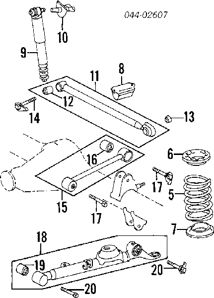 Muelle de suspensión eje trasero para Toyota Previa (R10, R20)