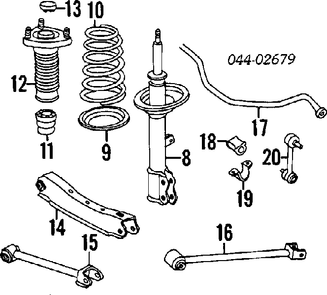 Barra oscilante, suspensión de ruedas Trasera Inferior Izquierda/Derecha para Toyota Camry (V2)