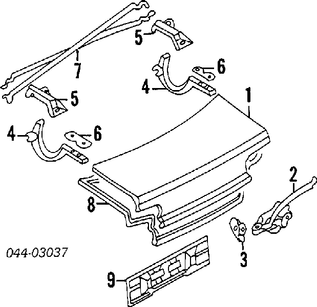 Cilindro de cierre, cerradura de maletero para Toyota Corolla (E9)