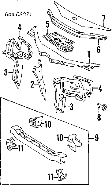 9046708044 Toyota clips de fijación de pasaruedas de aleta delantera