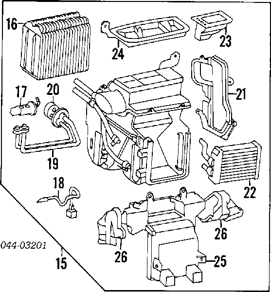 Evaporador, aire acondicionado 8850133010 Toyota