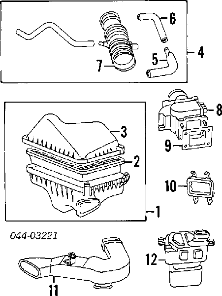 Caja del filtro de aire para Toyota Camry (V10)