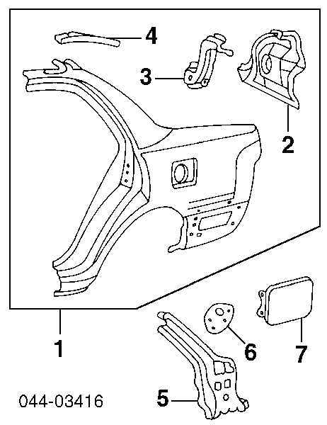 7735033040 Toyota Tapa exterior de tanque combustible