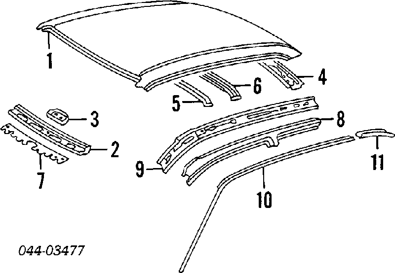 6311112530 Toyota techo