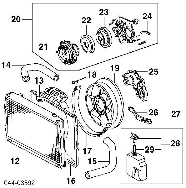 Embrague, ventilador del radiador 1621065030 Toyota