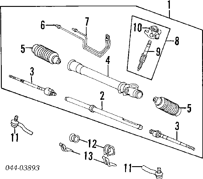 4553510051 Toyota fuelle, dirección