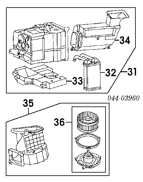 Radiador de calefacción para Toyota RAV4 (SXA 10)