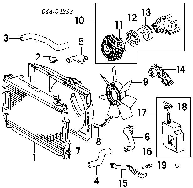 Armazón radiador para Toyota Land Cruiser (J9)