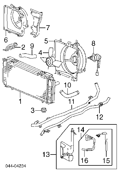 Motor del ventilador de enfriado para Honda Legend (KA7)