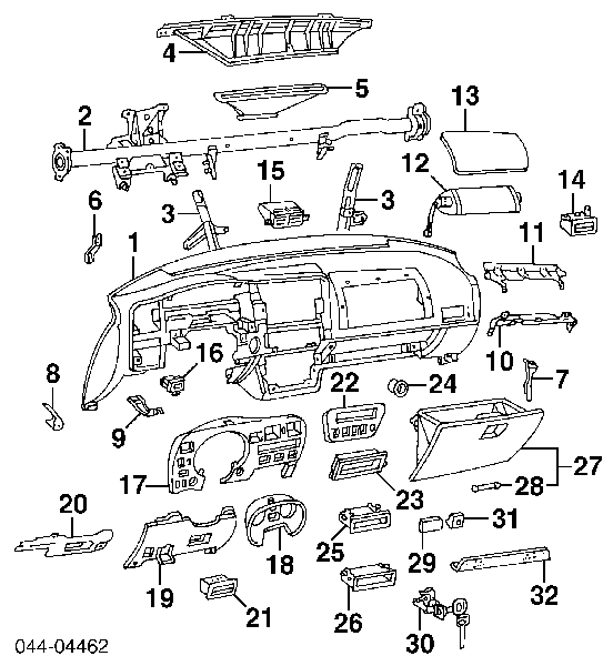 Cilindro de cerradura de guantera para Toyota RAV4 (XA2)