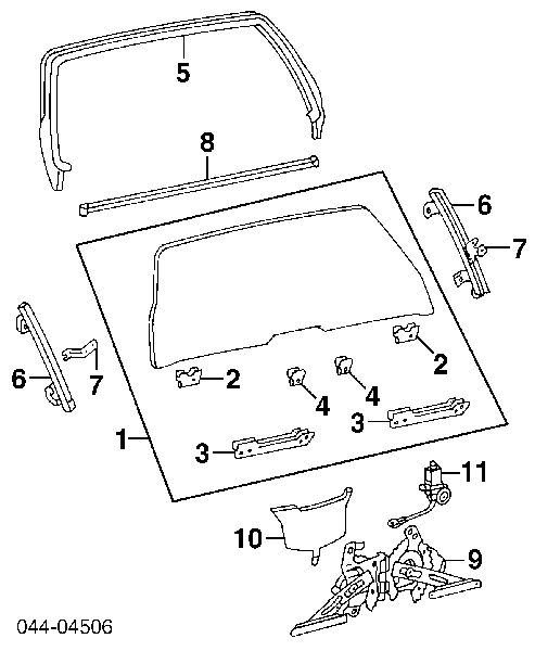 Mecanismo de elevalunas, puerta de maletero para Toyota 4Runner (GRN21, UZN21)