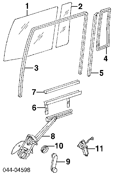 Mecanismo alzacristales, puerta trasera izquierda para Toyota Land Cruiser (J8)