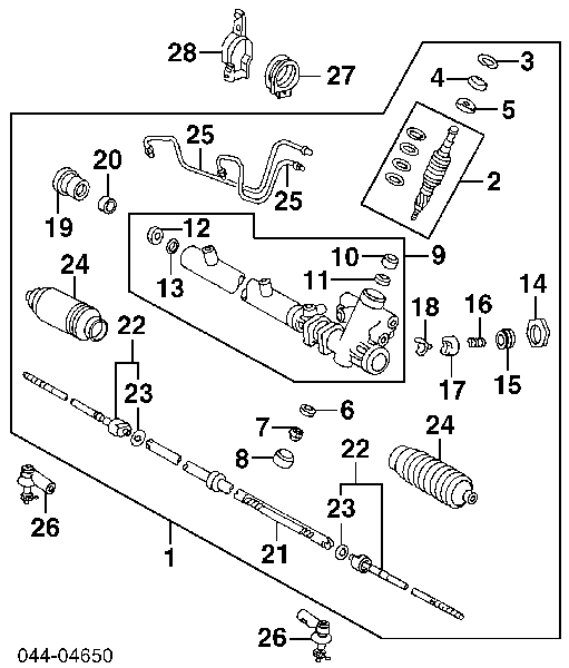 Suspensión, mecanismo de dirección para Toyota RAV4 (SXA 10)