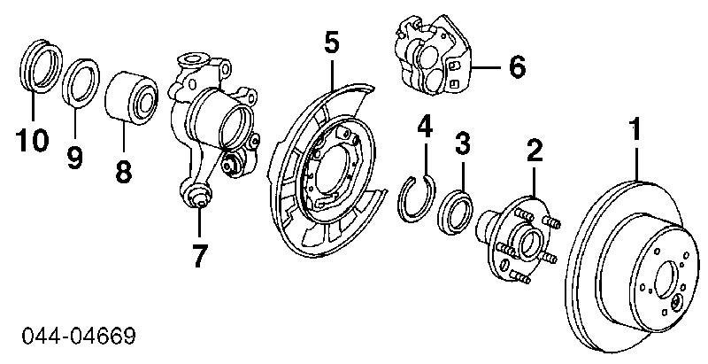 4773014270 Toyota pinza de freno trasero derecho