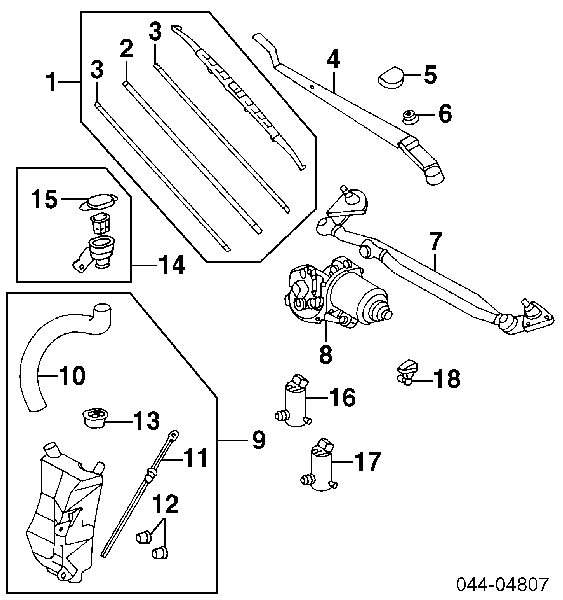 Tapa de depósito de limpiaparabrisas para Toyota RAV4 (XA)