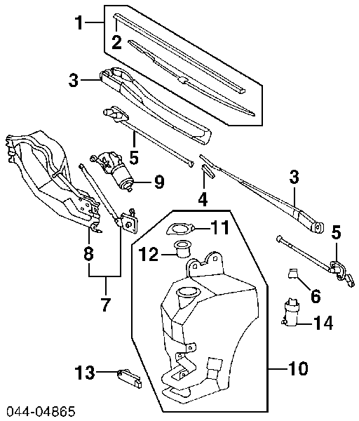 8533028040 Toyota bomba de limpiaparabrisas delantera