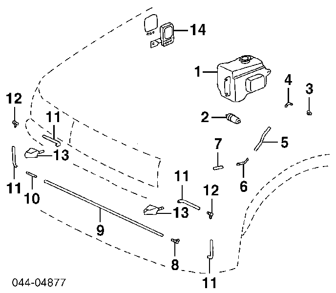Válvula de retención del lavaparabrisas para Toyota Camry (V10)