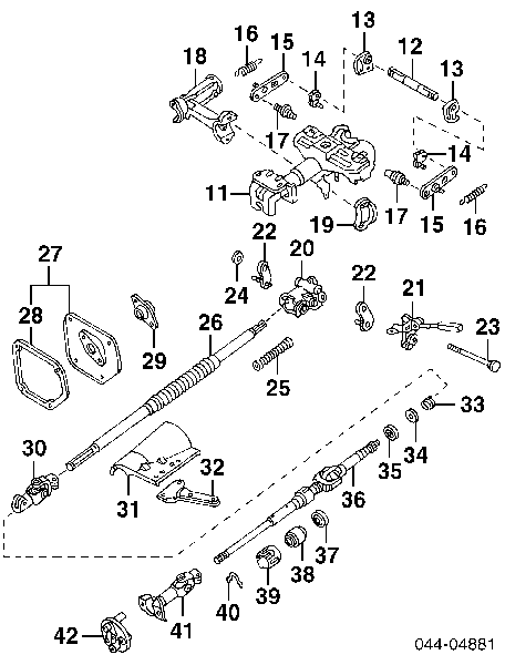 Columna de dirección inferior para Toyota Land Cruiser (J8)