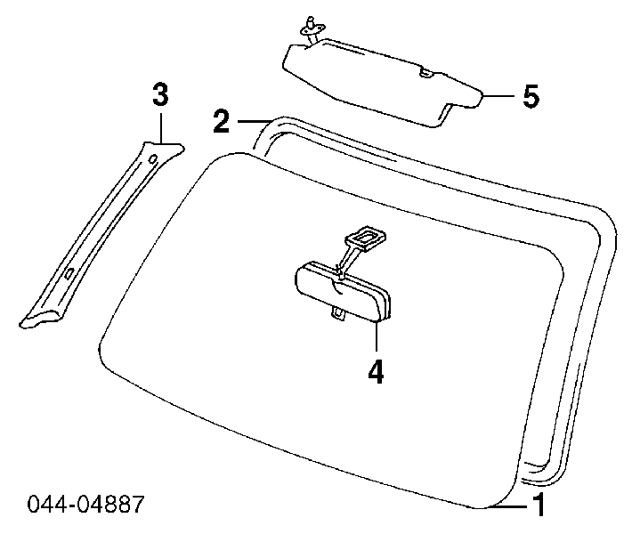 Junta, parabrisas 5612160100 Toyota