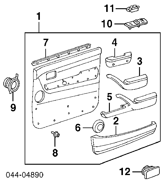 Interruptor motor elevalunas delantero derecho para Toyota Corolla (E9)