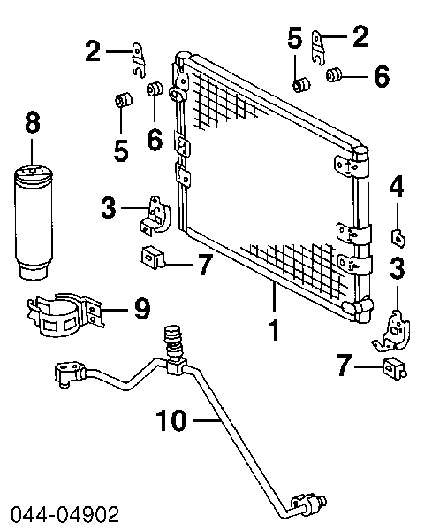 8846135050 Toyota condensador aire acondicionado